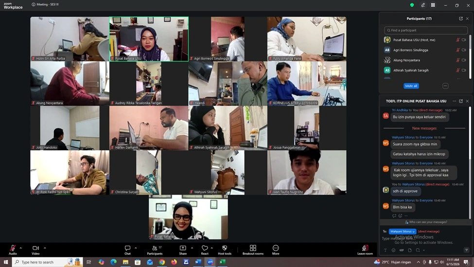 PELAKSANAAN TOEFL ITP ONLINE DAN ONSITE - 15 JUNI 2026